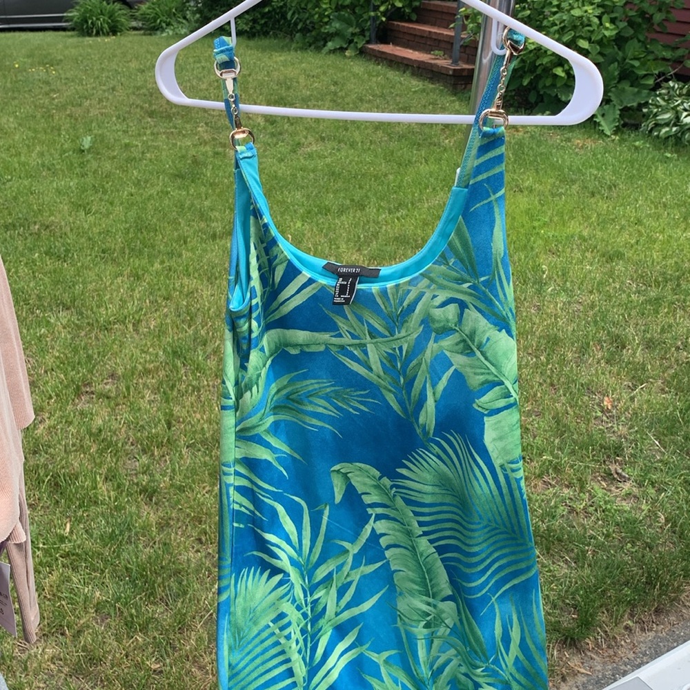 Palm Tree slim fit mini dress